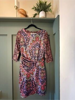 Gretchen Scott Designs Multicolor Paisley Ruched-Waist Sheath Dress